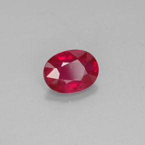 1,66 ctw natürlicher roter Rubin, Oval Schliff, SI