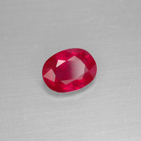 1,62 ctw natürlicher roter Rubin, Oval Schliff, SI
