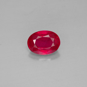 1,63 ctw natürlicher roter Rubin, Oval Schliff, VS-SI