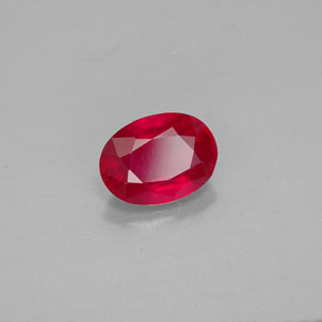 1,63 ctw natürlicher roter Rubin, Oval Schliff, VS-SI