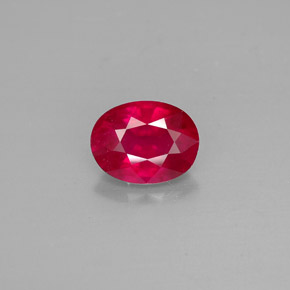 1,67 ctw natürlicher roter Rubin, Oval Schliff, SI