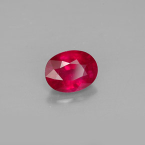 1,67 ctw natürlicher roter Rubin, Oval Schliff, SI