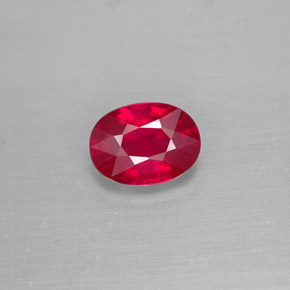 1,54 ctw natürlicher roter Rubin, Oval Schliff, VS-SI