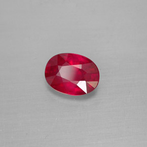 1,54 ctw natürlicher roter Rubin, Oval Schliff, VS-SI