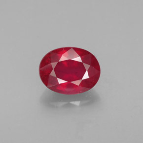 1,70 ctw natürlicher roter Rubin, Oval Schliff, SI