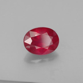 1,70 ctw natürlicher roter Rubin, Oval Schliff, SI