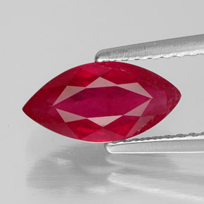 1,86 ctw natürlicher roter Rubin, Marquise, SI