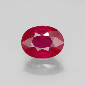 1,85 ctw natürlicher roter Rubin, Oval Schliff, SI