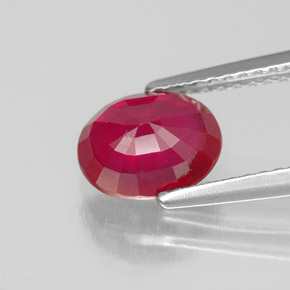 1,85 ctw natürlicher roter Rubin, Oval Schliff, SI