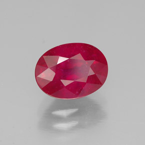 1,88 ctw natürlicher roter Rubin, Oval Schliff, SI