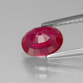 1,88 ctw natürlicher roter Rubin, Oval Schliff, SI