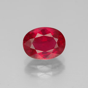 1,73 ctw natürlicher roter Rubin, Oval Schliff, SI