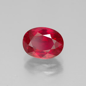 1,73 ctw natürlicher roter Rubin, Oval Schliff, SI
