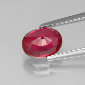 1,73 ctw natürlicher roter Rubin, Oval Schliff, SI
