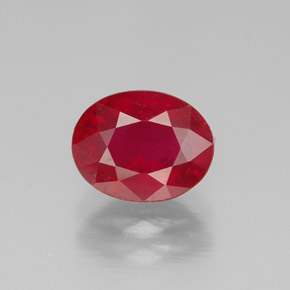 1,84 ctw natürlicher roter Rubin, Oval Schliff, SI