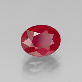 1,84 ctw natürlicher roter Rubin, Oval Schliff, SI