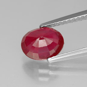 1,84 ctw natürlicher roter Rubin, Oval Schliff, SI
