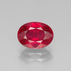 1,80 ctw natürlicher roter Rubin, Oval Schliff, SI