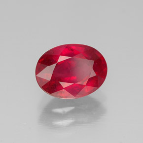 1,80 ctw natürlicher roter Rubin, Oval Schliff, SI