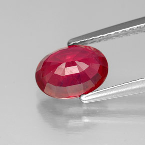 1,80 ctw natürlicher roter Rubin, Oval Schliff, SI