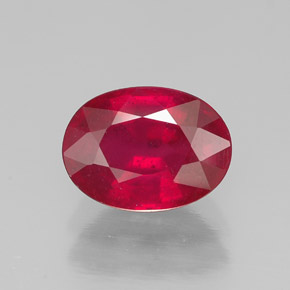 1,70 ctw natürlicher roter Rubin, Oval Schliff, SI