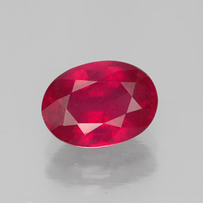 1,79 ctw natürlicher roter Rubin, Oval Schliff, SI