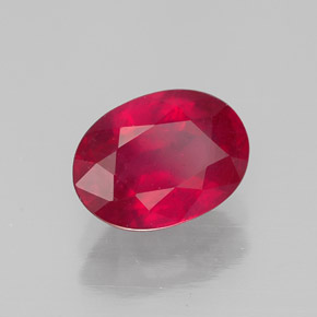 1,79 ctw natürlicher roter Rubin, Oval Schliff, SI