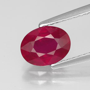 1,57 ctw natürlicher roter Rubin, Oval Schliff, SI