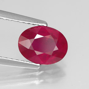 1,57 ctw natürlicher roter Rubin, Oval Schliff, SI