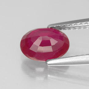 1,57 ctw natürlicher roter Rubin, Oval Schliff, SI