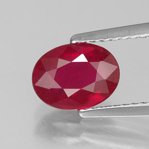 1,79 ctw natürlicher roter Rubin, Oval Schliff, SI