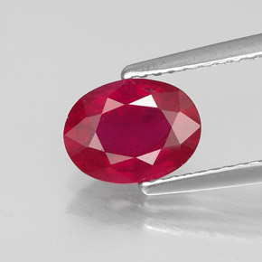 1,54 ctw natürlicher roter Rubin, Oval Schliff, SI