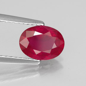 1,54 ctw natürlicher roter Rubin, Oval Schliff, SI