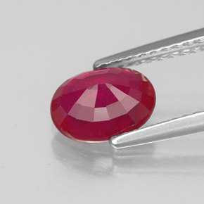 1,54 ctw natürlicher roter Rubin, Oval Schliff, SI