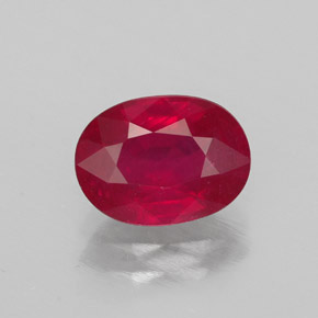 1,70 ctw natürlicher roter Rubin, Oval Schliff, SI