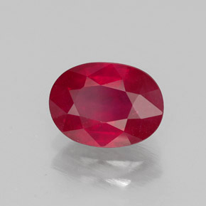 1,70 ctw natürlicher roter Rubin, Oval Schliff, SI
