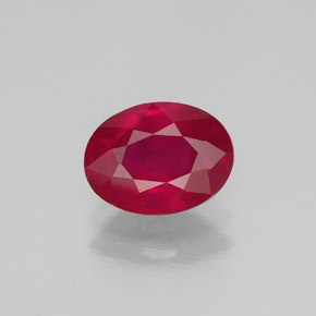 1,34 ctw natürlicher roter Rubin, Oval Schliff, SI