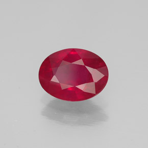 1,34 ctw natürlicher roter Rubin, Oval Schliff, SI