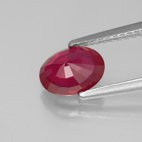 1,34 ctw natürlicher roter Rubin, Oval Schliff, SI