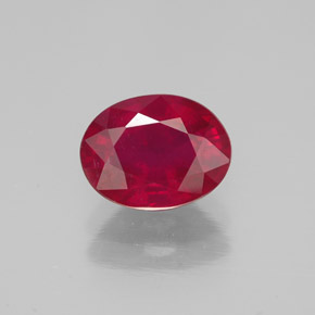 1,71 ctw natürlicher roter Rubin, Oval Schliff, SI