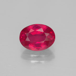 1,62 ctw natürlicher roter Rubin, Oval Schliff, SI