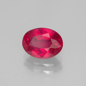 1,62 ctw natürlicher roter Rubin, Oval Schliff, SI