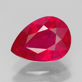 1,42 ctw natürlicher roter Rubin, Birnenform, SI