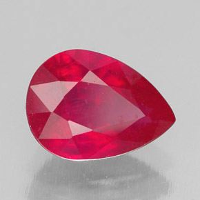 1,42 ctw natürlicher roter Rubin, Birnenform, SI