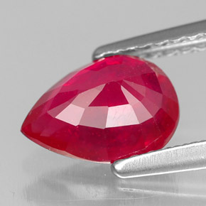1,42 ctw natürlicher roter Rubin, Birnenform, SI