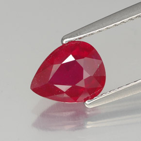 1,44 ctw natürlicher roter Rubin, Birnenform, SI