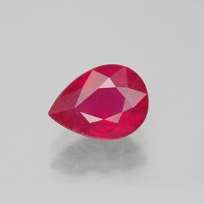 1,54 ctw natürlicher roter Rubin, Birnenform, SI