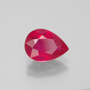 1,54 ctw natürlicher roter Rubin, Birnenform, SI