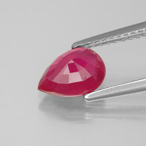 1,54 ctw natürlicher roter Rubin, Birnenform, SI