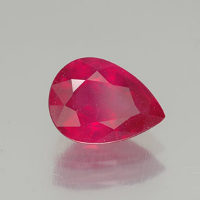 1,58 ctw natürlicher roter Rubin, Birnenform, SI